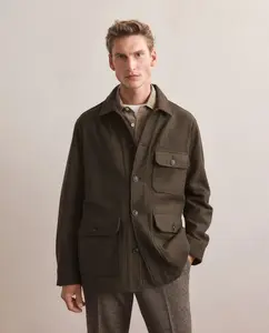 Мужская рабочая одежда из фланели с добавлением шерсти Emidio Tucci, хаки