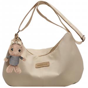 Плечевая сумка из ткани Warrior Обычная Женская Многоцветная, Черный кулон в виде кролика