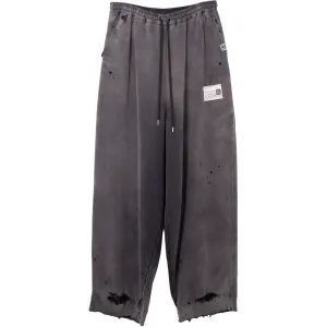 Потертые спортивные брюки на шнурке Maison Mihara Yasuhiro, черный