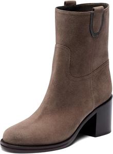 Женские винтажные ботильоны Pazzion с закрытым носком, на щиколотку, с широким голенищем, без застежки, с низким блочным каблуком, для вечеринок и повседневного ношения, размер 4-16 US, Taupe