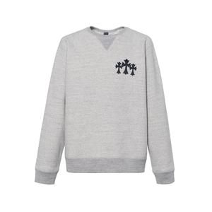Cemetery Cross Crew neck Sweatshirt Chrome Hearts, серый