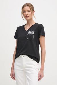 Хлопковая футболка Liu Jo, черный