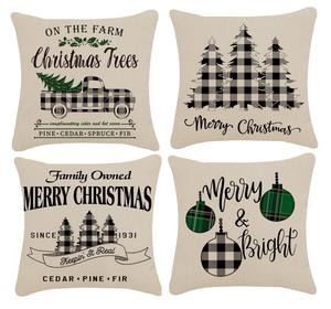 Рождественские наволочки 2CFun 18 x 18 дюймов 4 шт, разноцветный