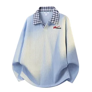 Поло Unisex Lapel Moderate Mock Two Piece WARRIOR, sky синий (diy badge)