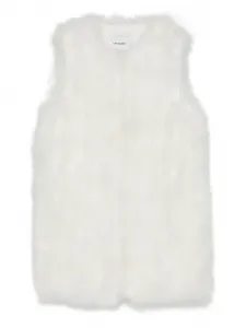 Жилет с перьями Yves Salomon, белый