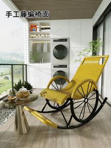 Кресло-качалка плетеное из искусственного ротанга усиленное (нагрузка до 275 кг)