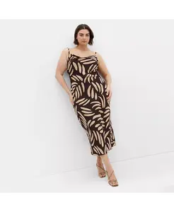 Платье Bayley больших размеров CITY CHIC, коричневый