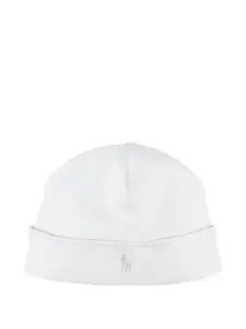 Шапка-бини с логотипом Polo Ralph Lauren Kids, белый
