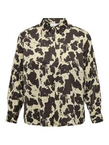 Рубашка ONLY Carmakoma Blouse CARColacow, серо-бежевый