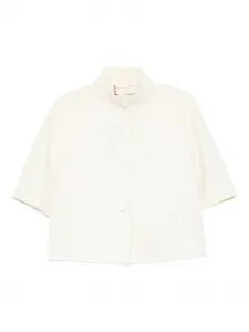 Пиджак с короткими рукавами и застежкой на пуговицы MAX MARA, белый