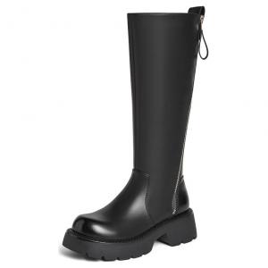 BASTO Высокие сапоги женские черные - черные (с флисовой подкладкой), цвет Black Fleece-Lined