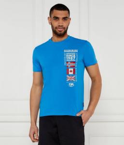 Футболка с рукавами S-образной формы Regular fit Napapijri, синий