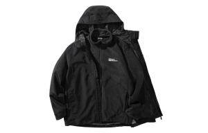 JACK WOLFSKIN Водостойкая ветрозащитная дышащая ветровка Men's, Black/6000