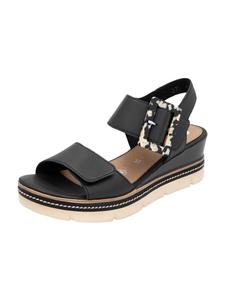 Remonte Черные сандалии на танкетке