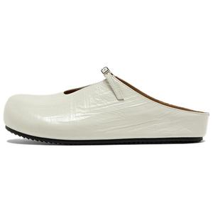 BATA Женские бесшумные закрытые тапочки с кожаной аппликацией на резиновой подошве белого цвета, цвет White