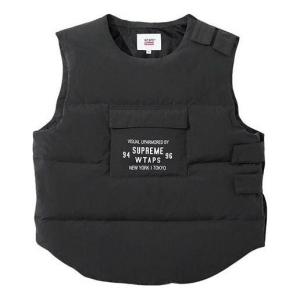 Жилет x wtaps tactical down vest 'black white' Supreme, черный