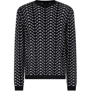 Свитер Eagle jacquard EMPORIO ARMANI, синий