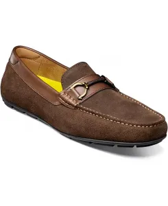 Мужские мокасины для вождения Motor Moc Toe Bit Florsheim, коричневый