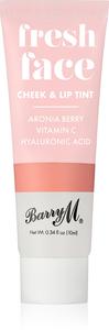 Жидкие румяна и блеск для губ Fresh Face Barry M, atspalvis peach glow 10 мл