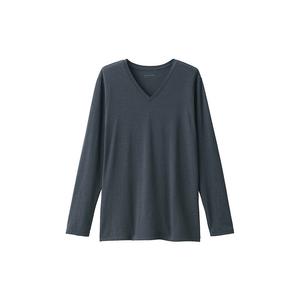 Футболка мужская Muji с V-образным вырезом и длинными рукавами, белый