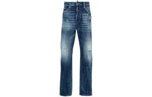 Потертые джинсы mid rise DSQUARED 2, синий