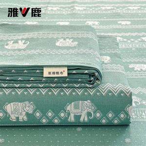 Yalu Простыня 230х240 см из натурального хлопка грубой ткани, цвет Pataya Green