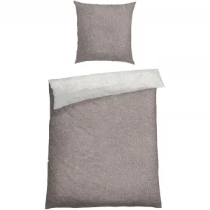 Двустороннее постельное белье Schiesser «Винни» из мягкого хлопка с элегантным меланжевым эффектом, сертифицировано MADE IN GREEN от OEKO-TEX, серый