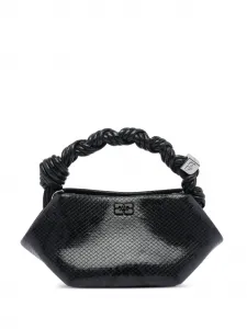 Маленькая сумка через плечо с закрученными ручками GANNI, черный