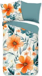 Пододеяльник Good Morning 200x200 + 2* 80x80 см - Тропические цветы Muller Textil