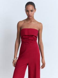 Sinsun комбинезон без бретелей с рюшами Mango, Red