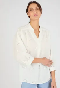 Блузка с английской вышивкой Damart, Off-White