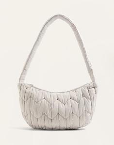 Стеганая сумка через плечо OYSHO в каменном цвете