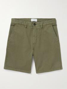 Шорты-бермуды прямого покроя из хлопчатобумажной смесовой саржи, окрашенные в готовом виде MR P., зеленый