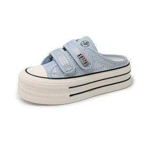 EGCHI Женские противоскользящие тапочки с закрытым носком синие, цвет Blue