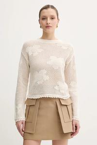 Хлопковый свитер Morgan, бежевый