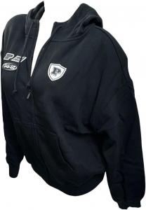 Victoria's Secret Pink расслабленный полный замок флисовая толстовка цвет Pure Black новый, Pure Black Racing