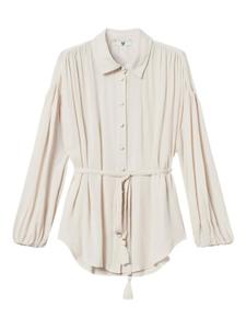 Рубашка с поясом TWINSET, нейтральный