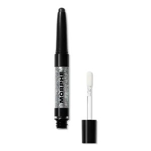 Кремово-жидкие тени-карандаш с двойным финишем Mixed Signals Morphe, Forever/Fling (gunmetal silver chrome/matte black)