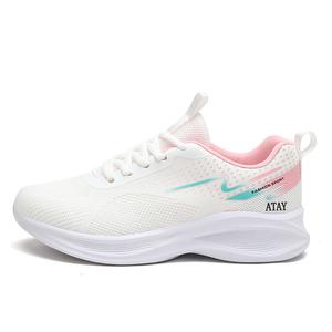 Женские кроссовки ATAY с амортизацией, противоскользящей и износостойкой подошвой, низкие, бело-розовые