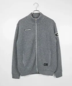 Мужская куртка из мериносовой шерсти на молнии Archivio, цвет Gray(080)