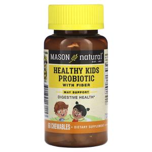 Пробиотик Mason Natural Healthy Kids с клетчаткой, 60 таблеток