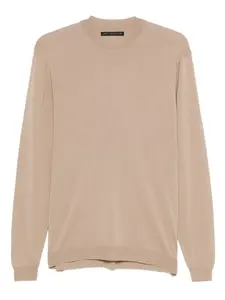 Свитер с круглым вырезом Low Brand, коричневый