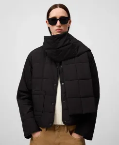 Женский пуховик с шарфом Adolfo Dominguez, черный
