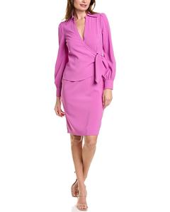 Платье Elie Tahari с запахом и лифом, фиолетовый