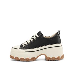 Rosa Bianca Женские противоскользящие кеды на низком ходу черные с овчинной стелькой, цвет Black (Sheepskin Insole)