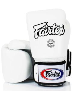 Боксерские перчатки Fairtex BGV1, белые, 16 унций.