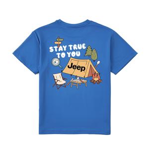 Футболка для детей Crew Neck Moderate Jeep, beach синий
