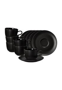 Чашки кофейные Seltmann Weiden Liberty Velvet с Блюдцеми, 260 мл, 6 штук, черный