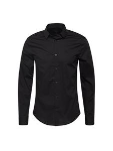 Приталенная рубашка на пуговицах ARMANI EXCHANGE Tessuto, черный