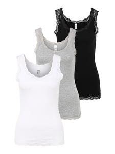 Топ H.I.S, серый/черный/белый